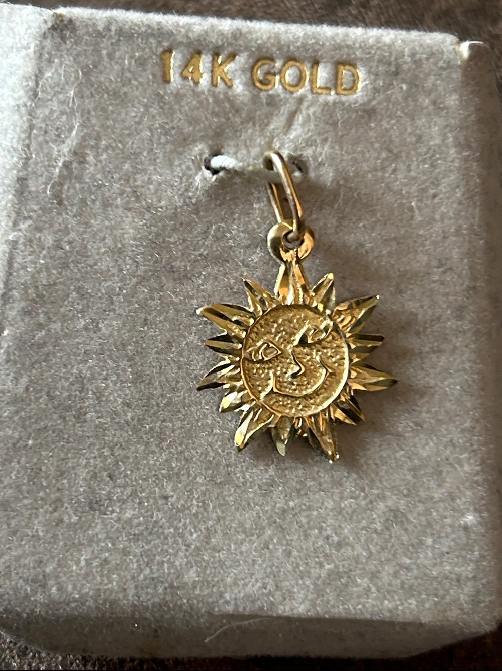 14K Gold Sunshine Charm/Pendant.